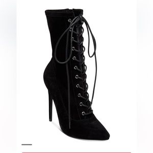 Women's Satisfied Lace-Up Stiletto Booties